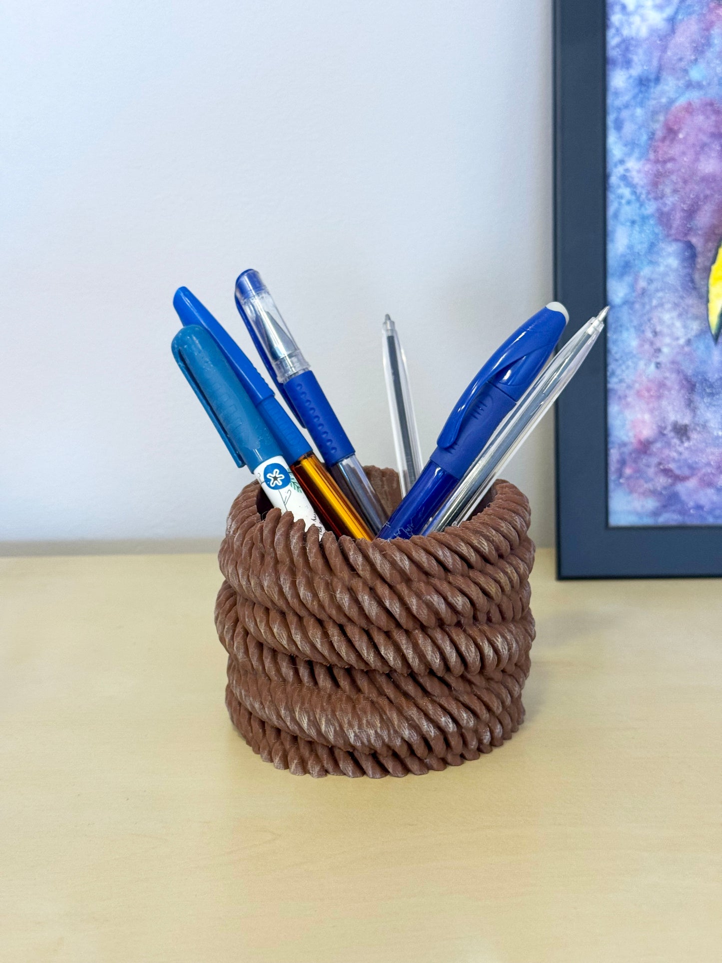 Rope Pen Holder – Nautical Desk Organizer