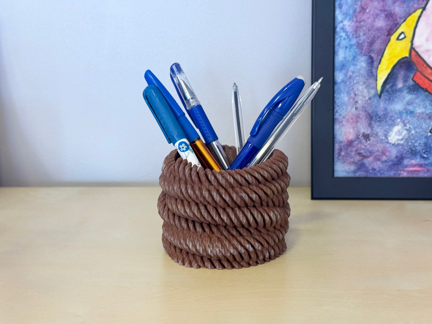 Rope Pen Holder – Nautical Desk Organizer