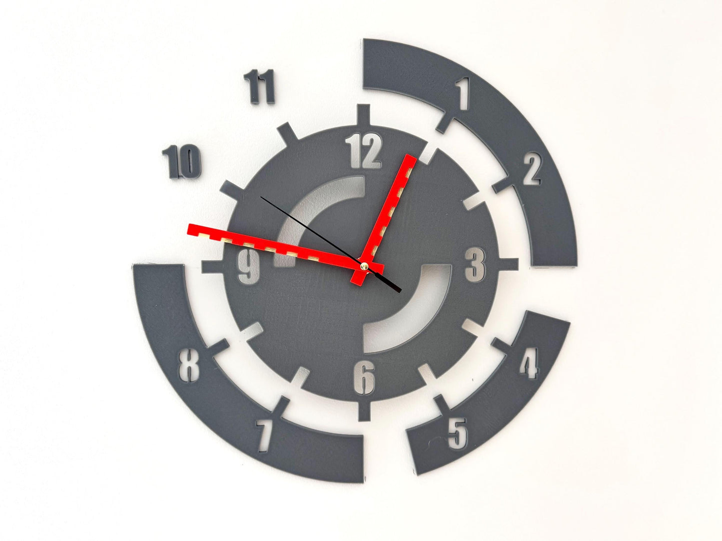 Modern Geometric Wall Clock - Custom Colors, Analog | 35 cm Diameter