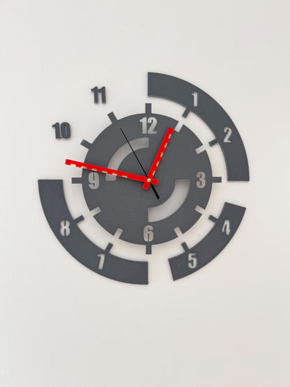 Modern Geometric Wall Clock - Custom Colors, Analog | 35 cm Diameter