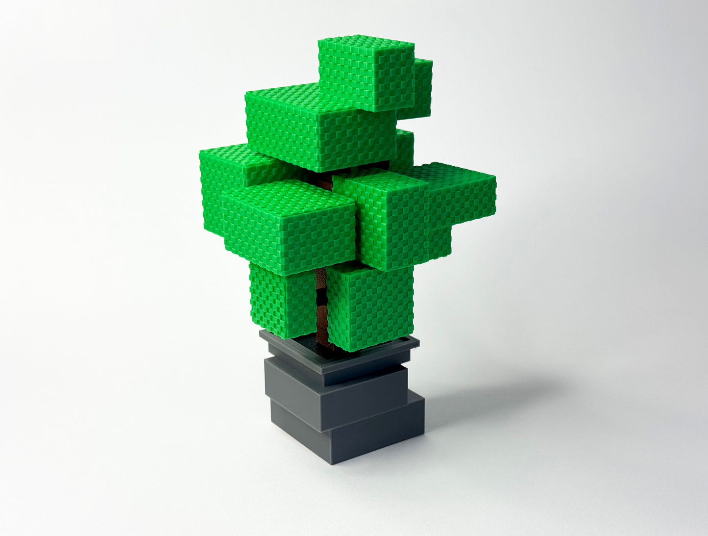 Pixelated Tree Decor – Block Style Tree in Pot, Gamer Gift