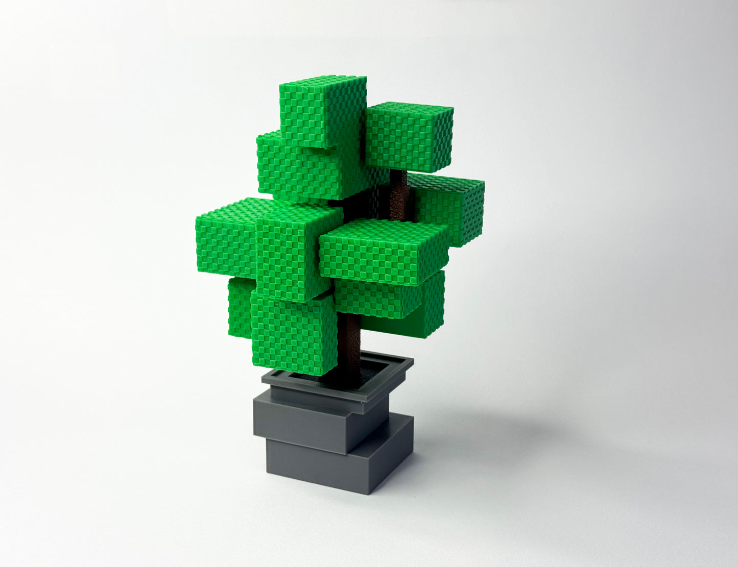 Pixelated Tree Decor – Block Style Tree in Pot, Gamer Gift