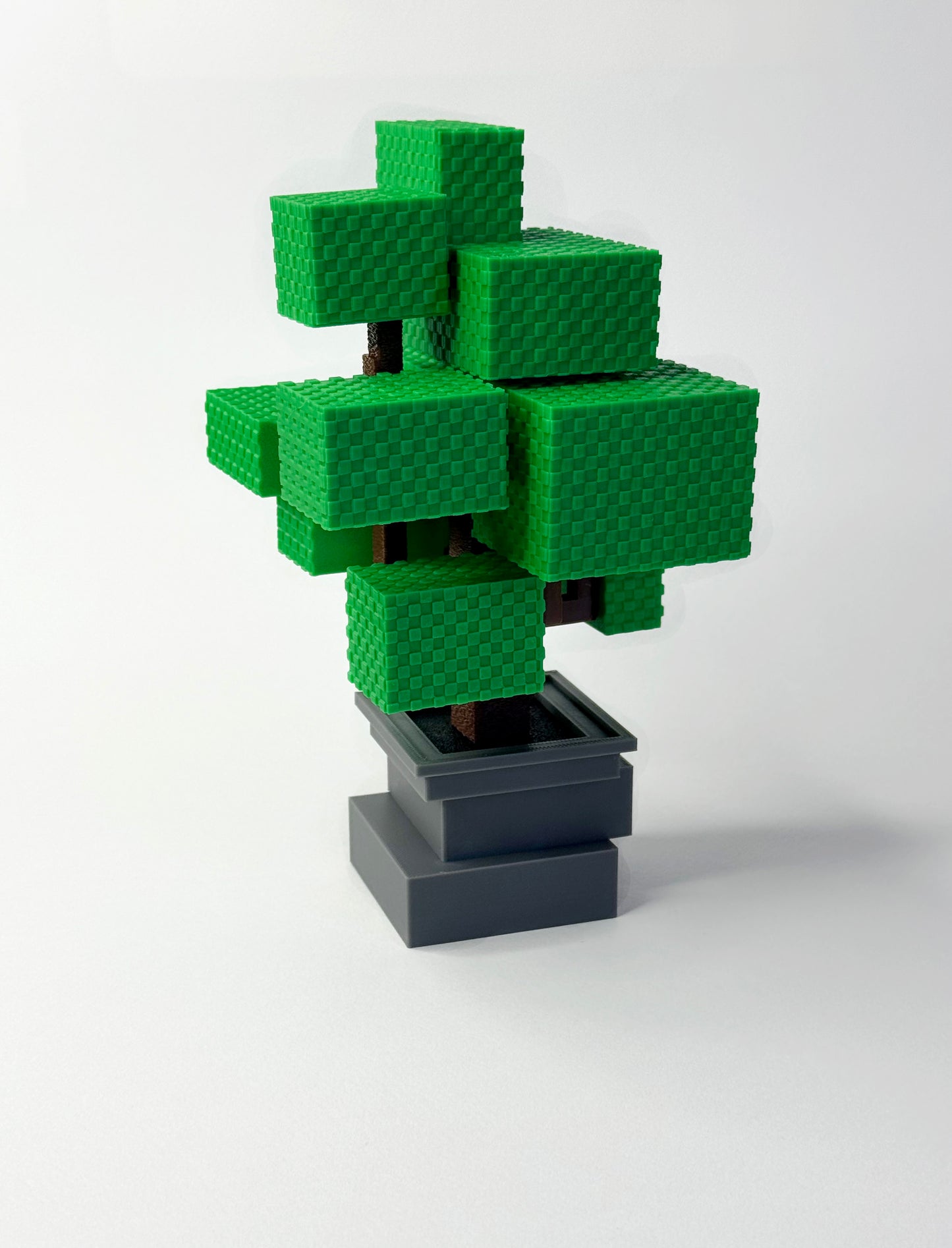 Pixelated Tree Decor – Block Style Tree in Pot, Gamer Gift