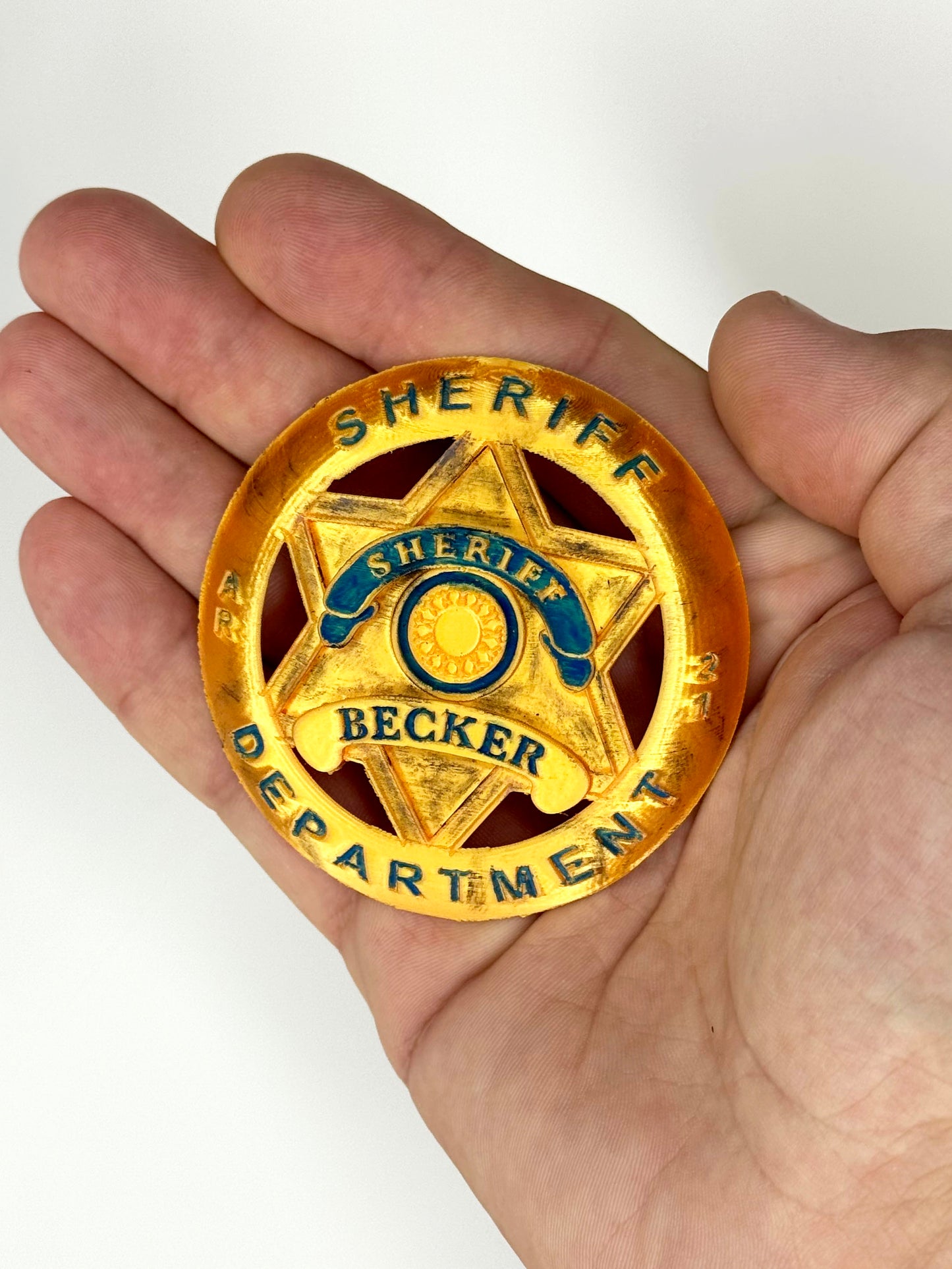 Sheriff Badge Inspired by Silo – Hand-Painted or Plain Version replica