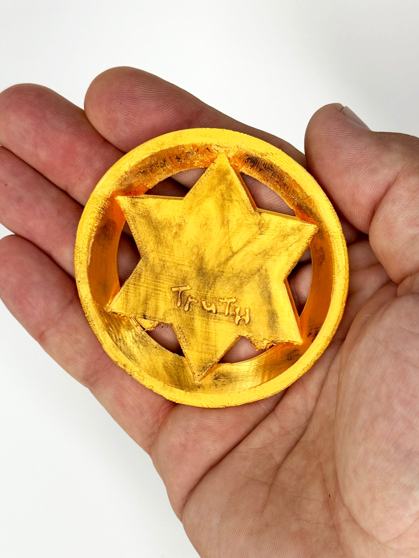 Sheriff Badge Inspired by Silo – Hand-Painted or Plain Version replica