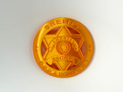 Sheriff Badge Inspired by Silo – Hand-Painted or Plain Version replica