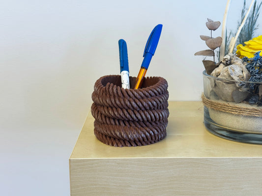 Rope Pen Holder – Nautical Desk Organizer