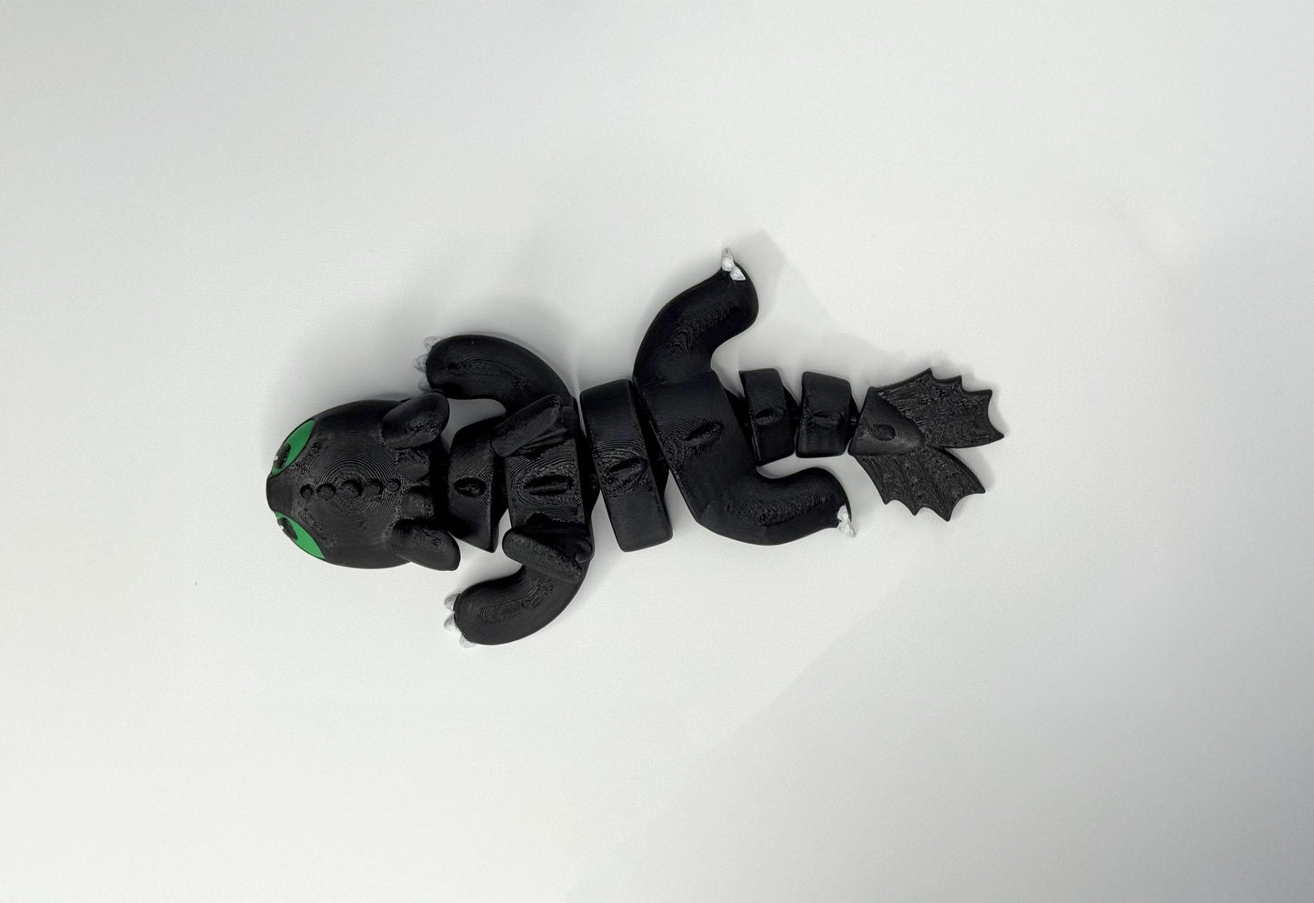Articulated Black Dragon 3D Printed | Flexy Dragon | Dragon Accessory | Shelf Decoration