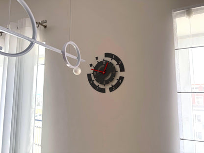 Modern Geometric Wall Clock - Custom Colors, Analog | 35 cm Diameter