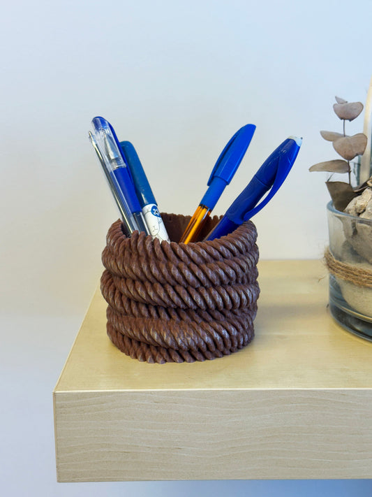 Rope Pen Holder – Nautical Desk Organizer