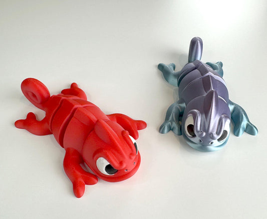 3D Printed Articulated Chameleon | Flexy Chameleon | Chameleon Accessory | Shelf Decoration
