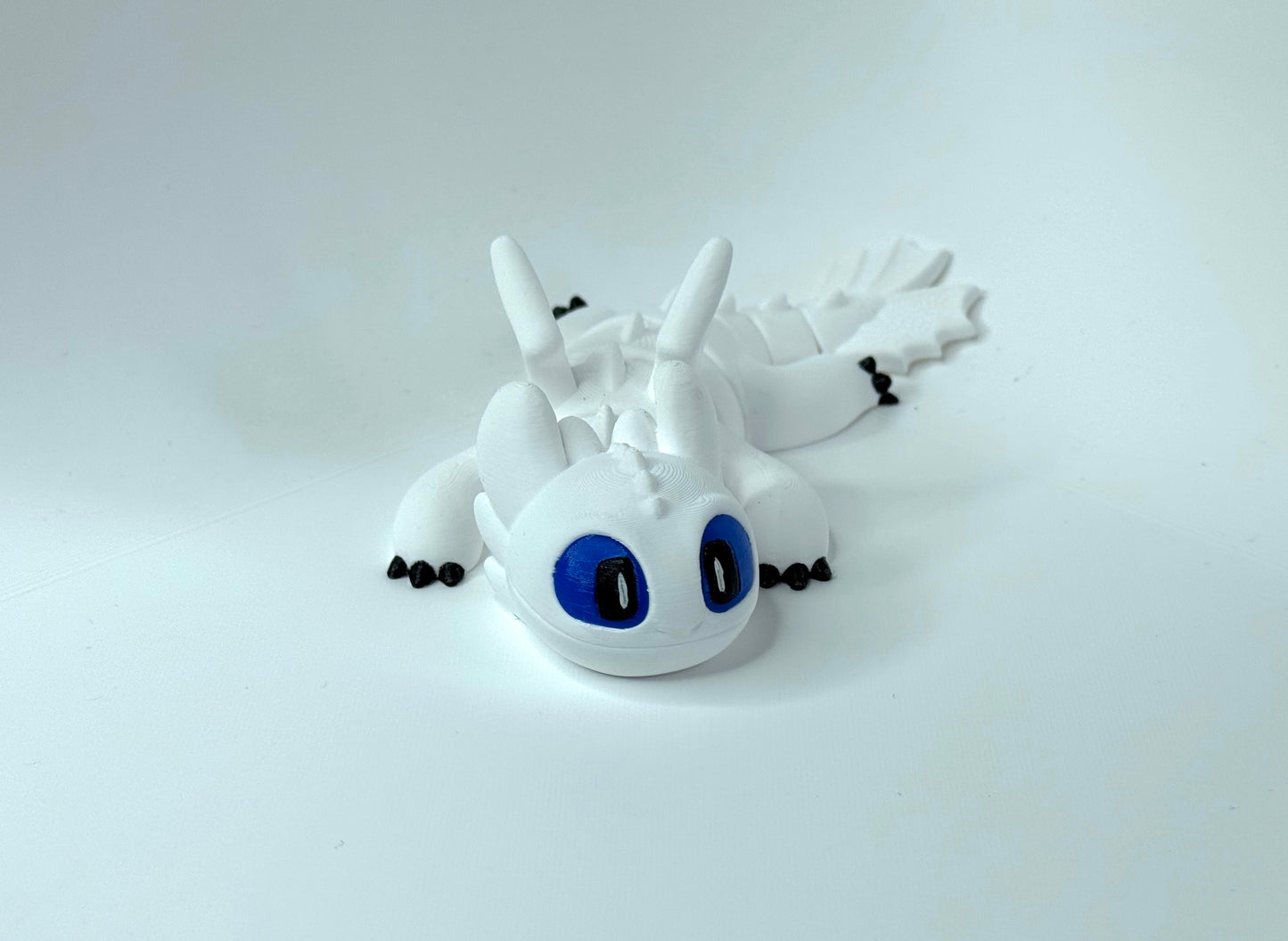 Articulated Black Dragon 3D Printed | Flexy Dragon | Dragon Accessory | Shelf Decoration