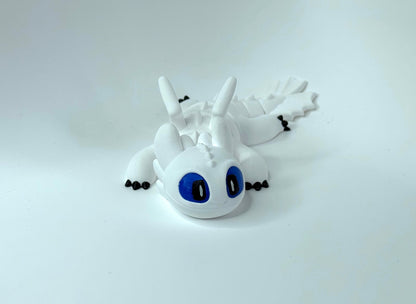 Articulated Black Dragon 3D Printed | Flexy Dragon | Dragon Accessory | Shelf Decoration